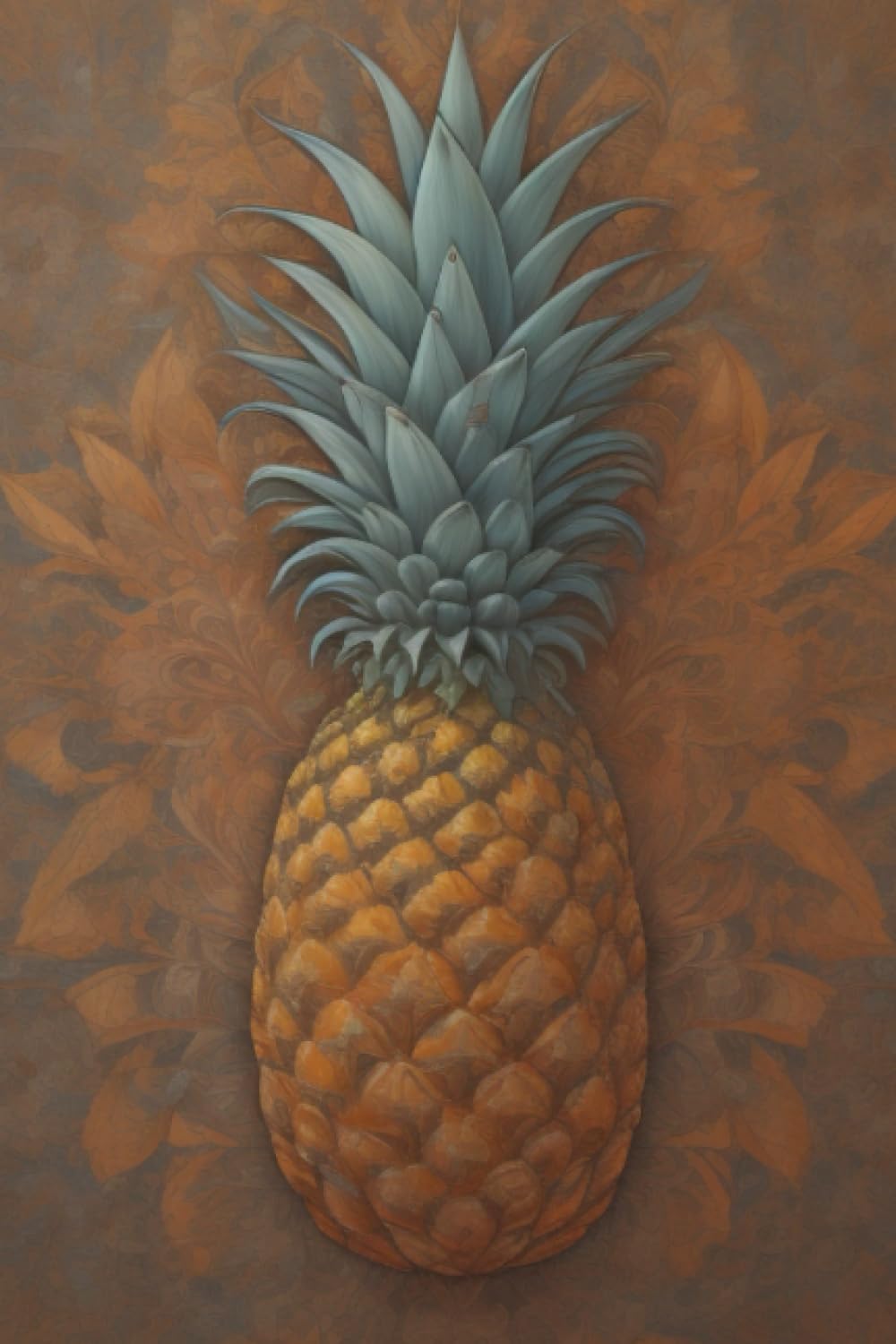 Vintage Pineapple Composition notebook | diary | journal | 6" x 9" | 100 pages of lined paper| schoolbook