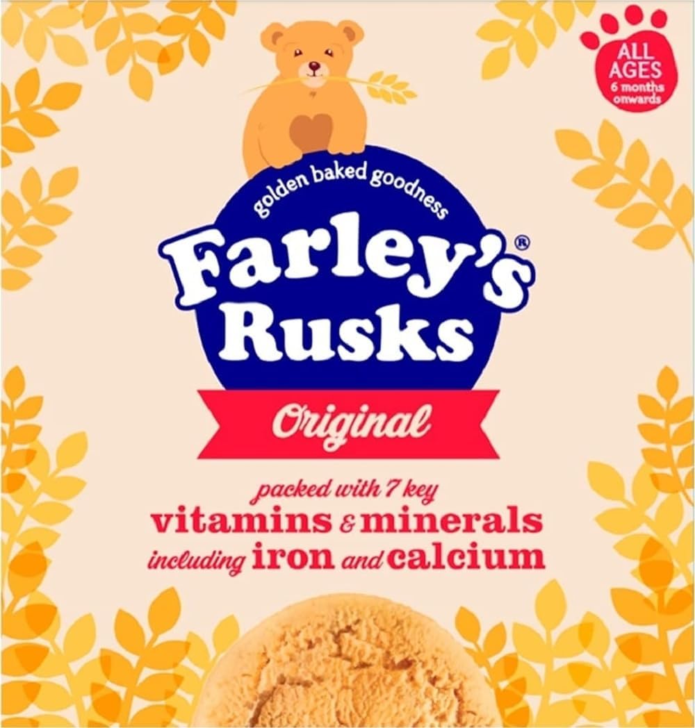 Farley's Rusks Original Baby Food Snacks 6+ Months 300g