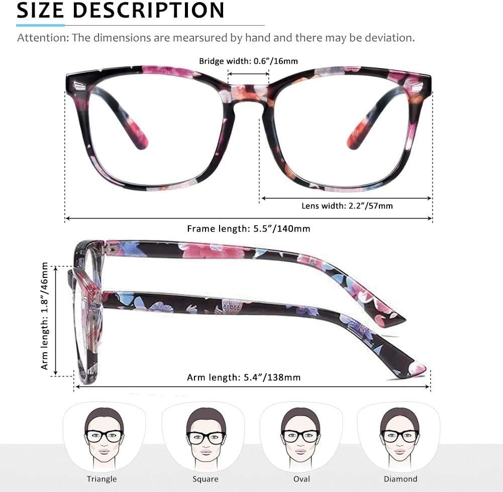 Blue Light Blocking Glasses - Computer Glasses Anti Eye Strain Headache