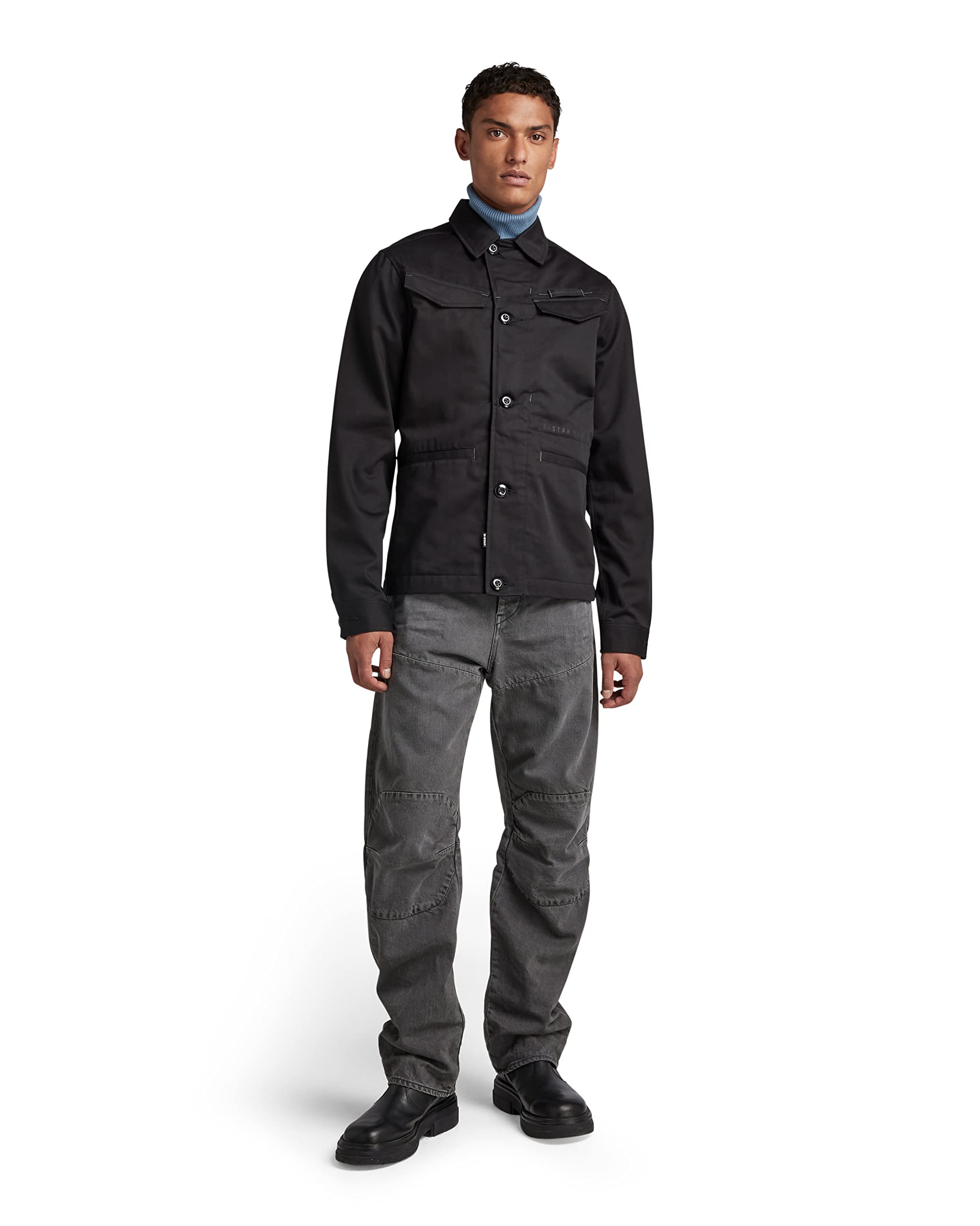 G-Star Men's Worker Overshirt, Black (dk black D21445-C900-6484), M