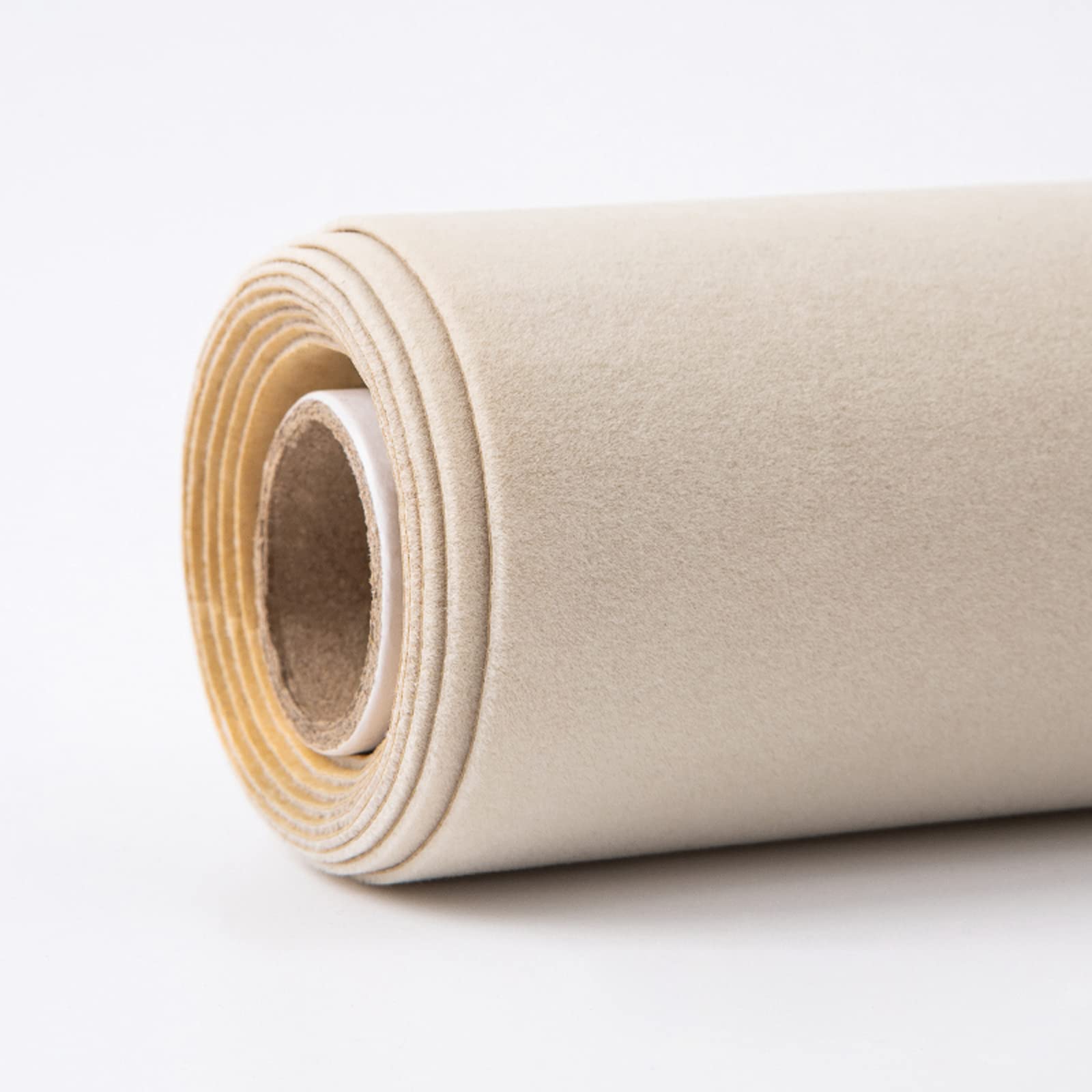 Felt Fabric Sheet, Polyester Felt Sheet Self Adhesive Velvet Fabric Multicolor 1.5m Wide 0.5-2m(Cream Color,1.5 * 1m)
