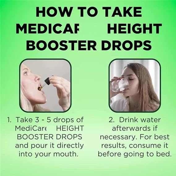 Medicare Height Booster Drops,Height Booster Drops Medicare,Height Growth for Adults,Height Increasing Oil,Bone Growth,Reach Your Maximum Height (1PC)