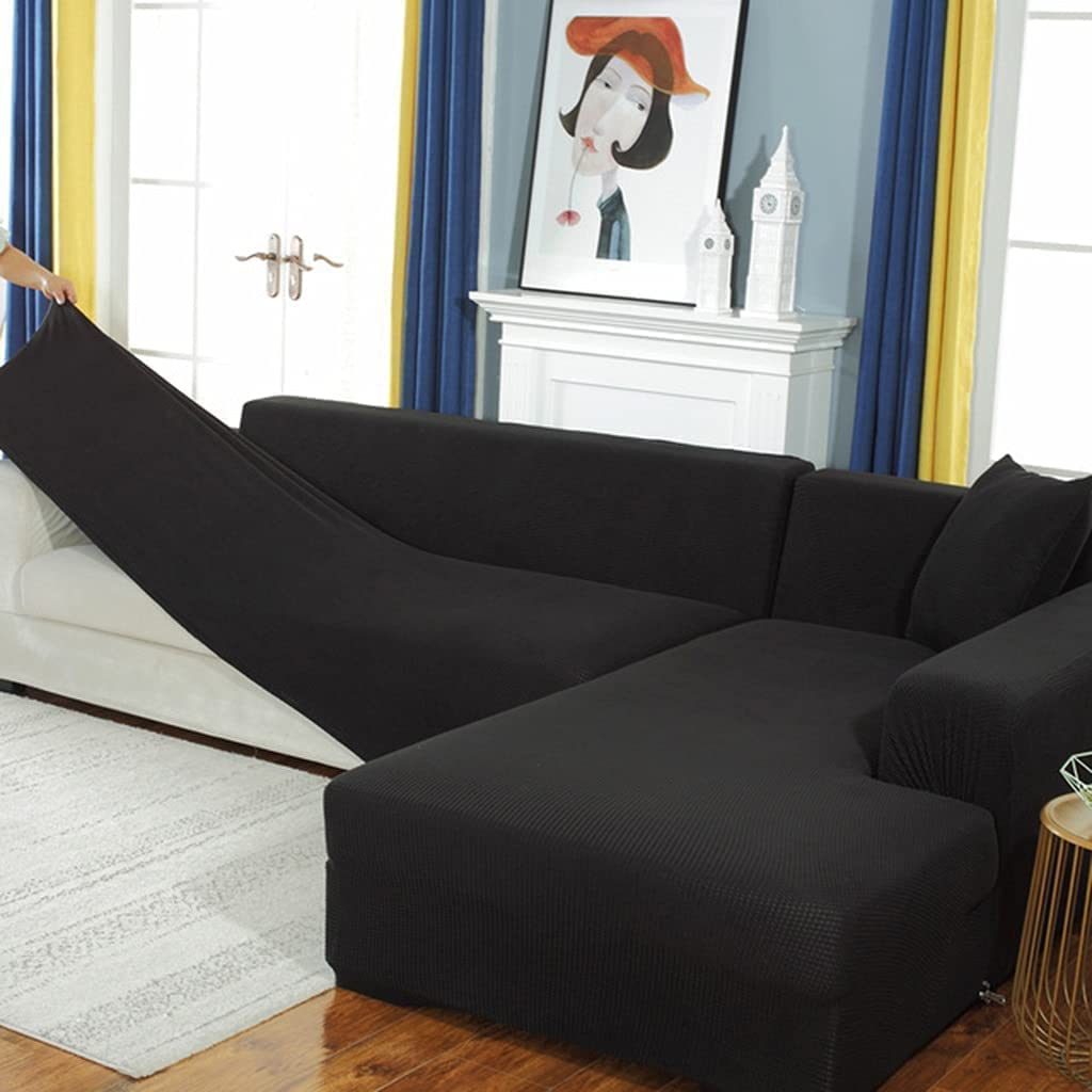 BOLUXIU Sofa Cover, Corner Extendable Stretch Sofa Slipcovers Extendable Sofa Slipcovers for 1/2/3/4 seats (L-shaped corner sofa requires two)