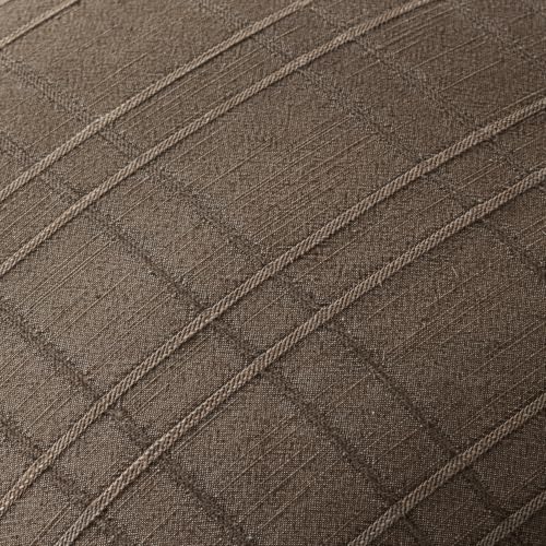 Image of MIULEE Decorative Linen Check Throw Pillow Covers Neutral Farmhouse Vintage Pillow Covers 24x24 Set of 2 Boho Modern Home Decor for Sofa Couch Bedroom Cushion Dark Coffee