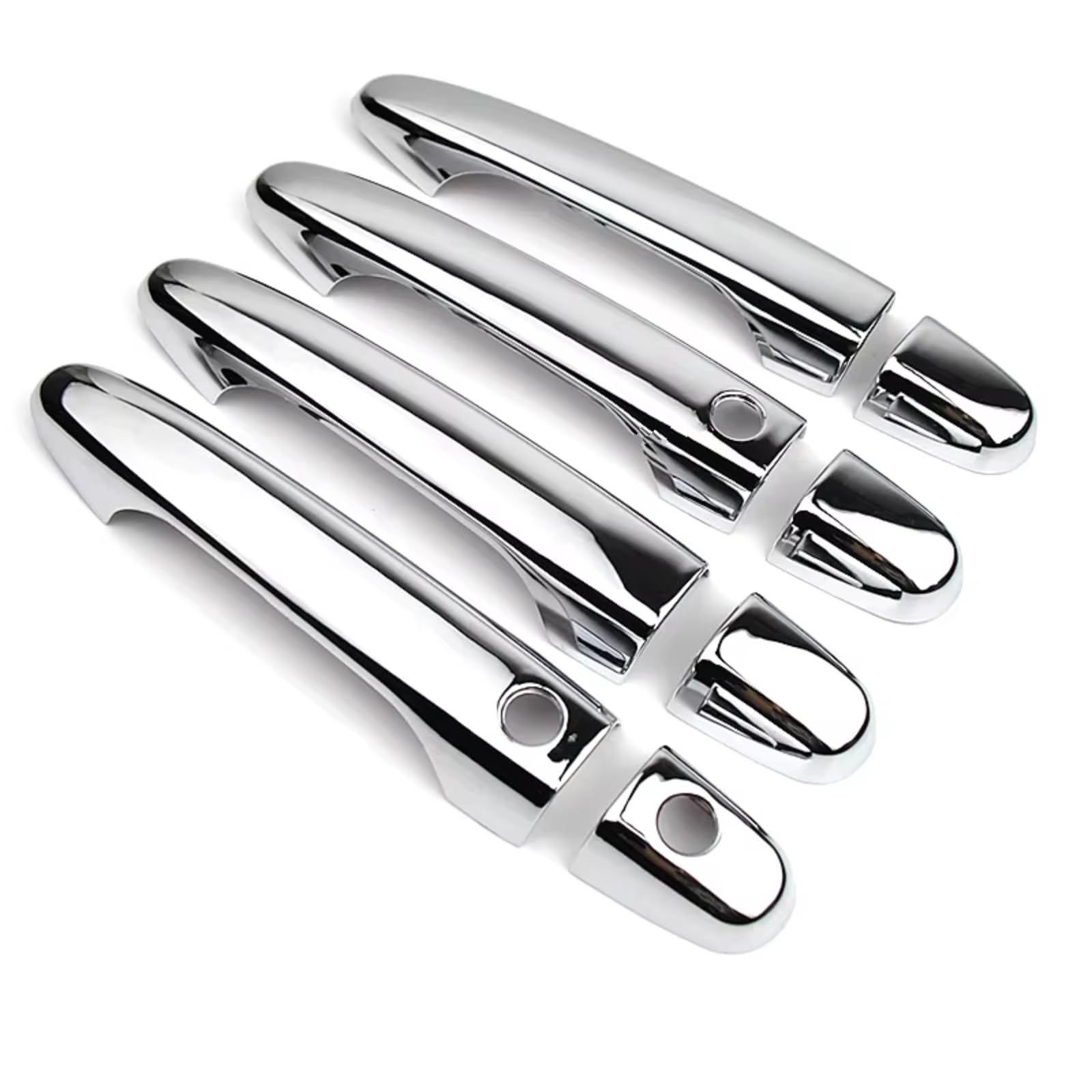 Zcxfdthf Silver 2 Buttons Door Handle Covers Part Compatible With Civic 2012 2013 2014 2015 2016 Car Door Handle Covers Decor Trim Styling Accessories Set(Silver 2 Buttons)