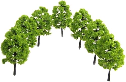 Miniatura 2 de Juego de 20 piezas de 20 modelos de árboles, troncos de plástico, paisaje, ferrocarril, diorama de guerra, parque, paisaje, verde, plantas,
