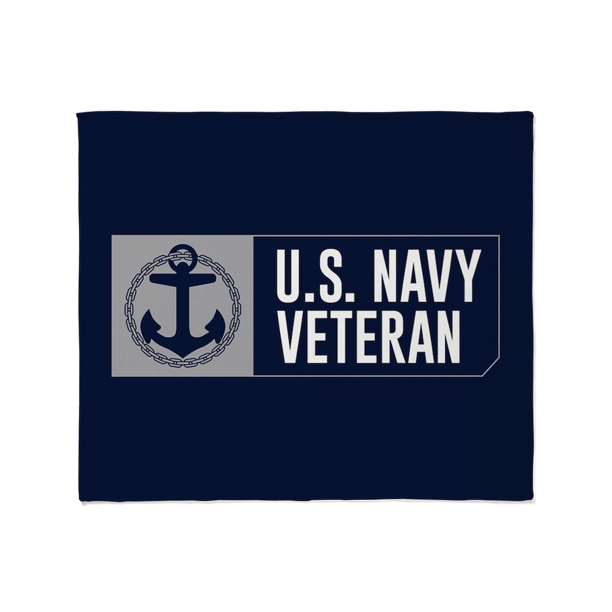 CafePress U.S.Navy Veteran Throw Blanket Super Soft Fleece Plush Throw Blanket, 60"x50"
