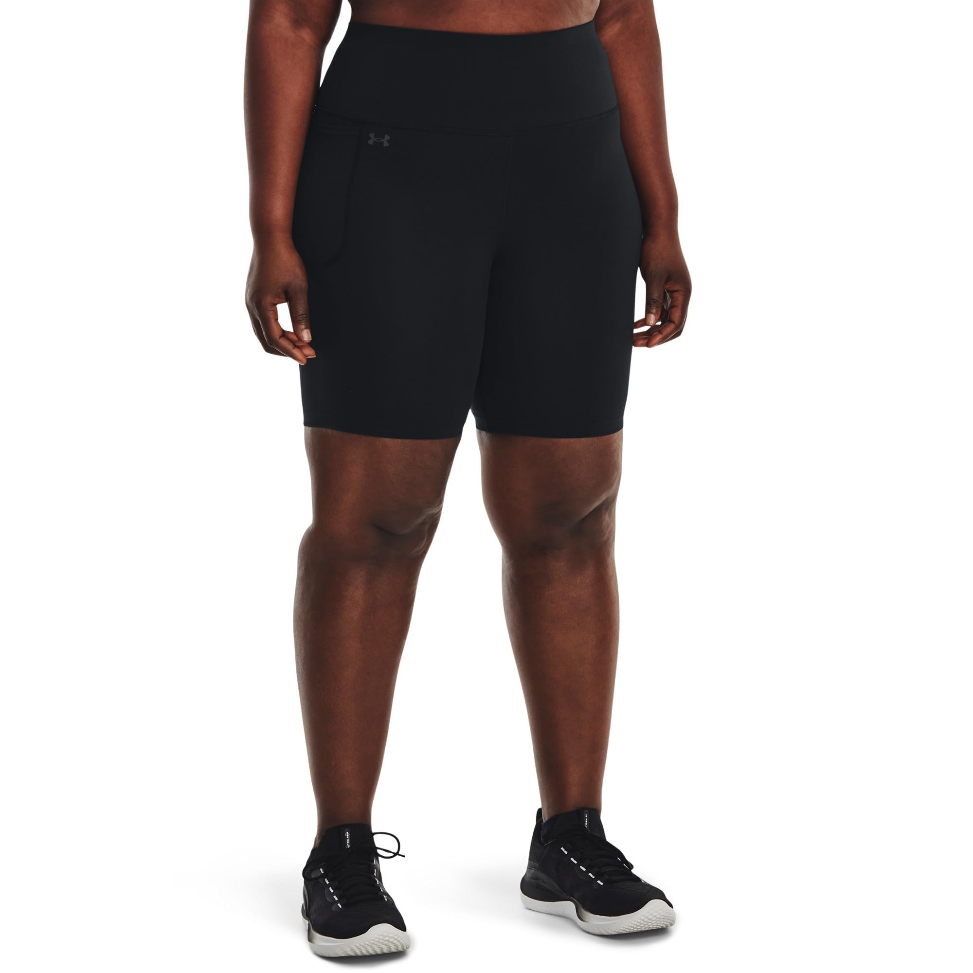 Under Armour Women's Motion Bike Shorts, (001) Black / / Jet Gray, 3X