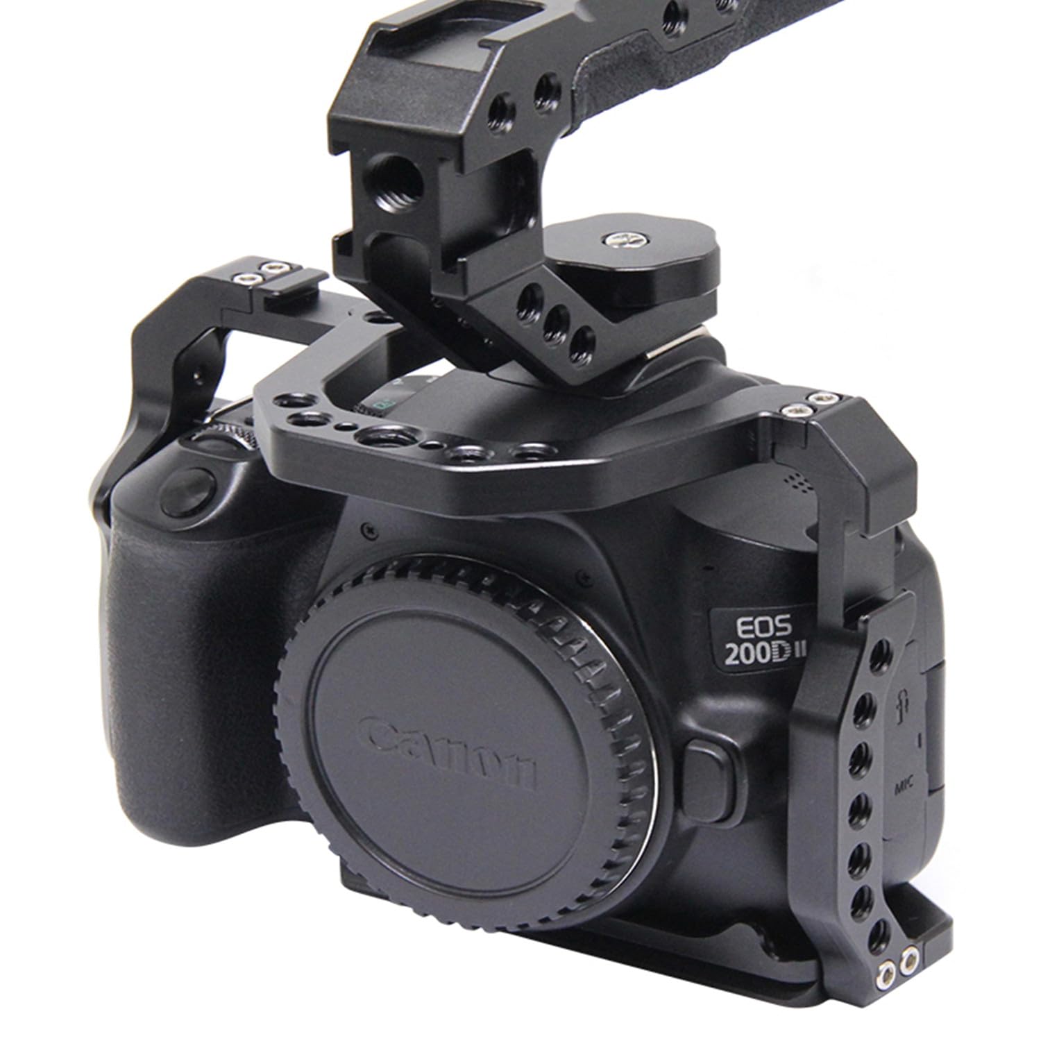 Poignée supérieure légère avec broches de localisation de 0,95 cm pour cage d'appareil photo avec interface ARRI, poignée supérieure de caméra avec 3 interface griffe pour monter lumière
