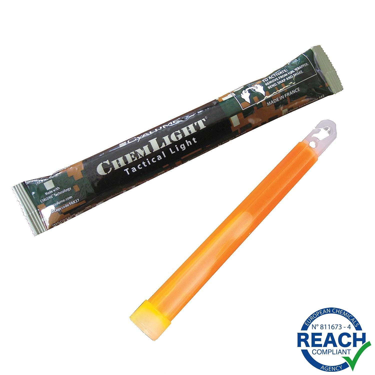 Cyalume Orange Military Grade 6'' Chemlight lightstick 15cm, ultra alta intensità 5 minuti 10-pack
