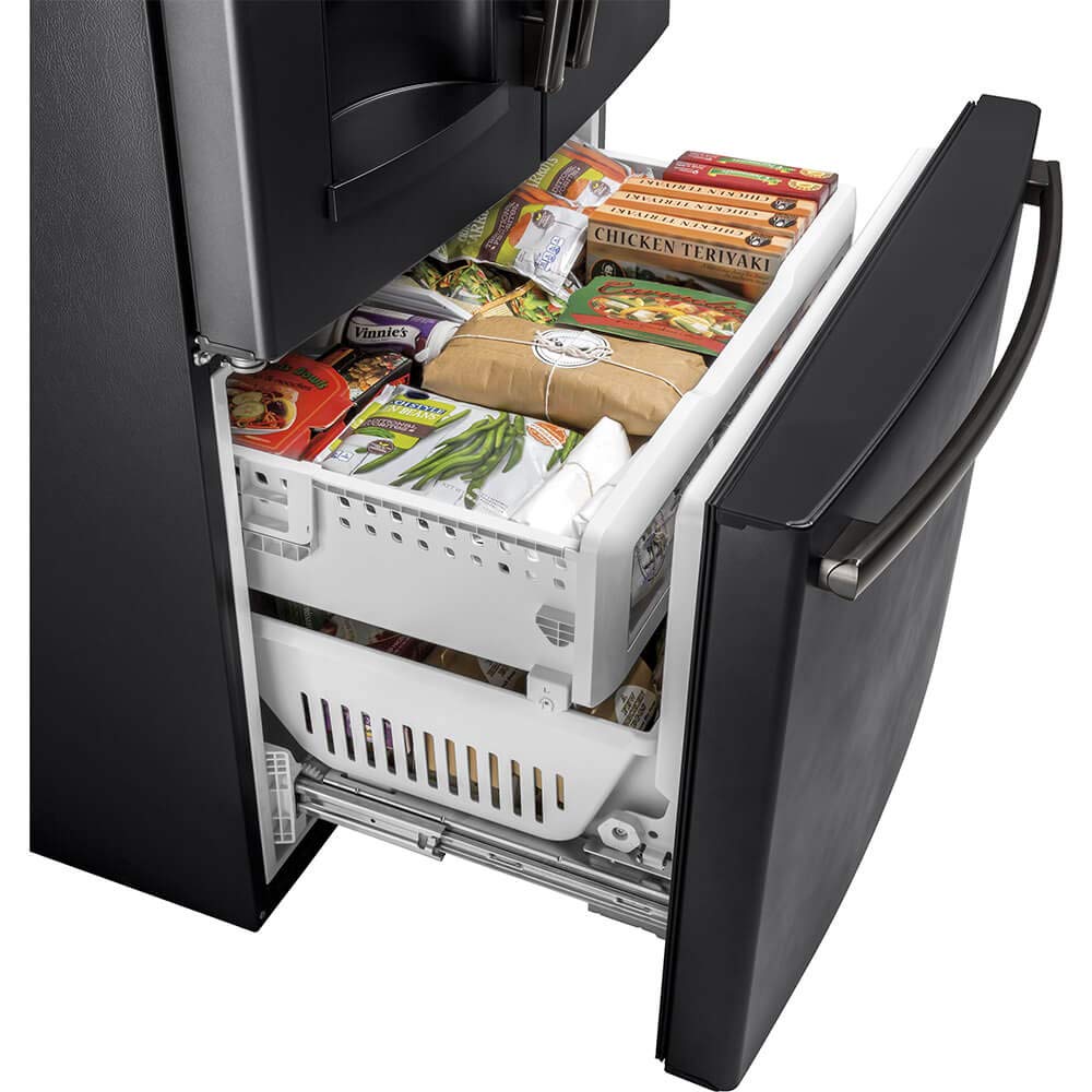 GE Gfe28gelds 36" French Door Refrigerator With 27.8 Cu. Ft. Total Capacity In Black Slate on Fridge.com - View 6