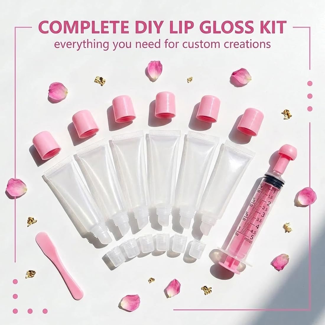 6 unidades Tubos Vacíos para Lipgloss, Gloss Labios, Botellas Cosméticas Reutilizables, Envases para Bálsamo Labial, Ideales para Champú, Loción y Más (5ml) (Transparente) — view 4