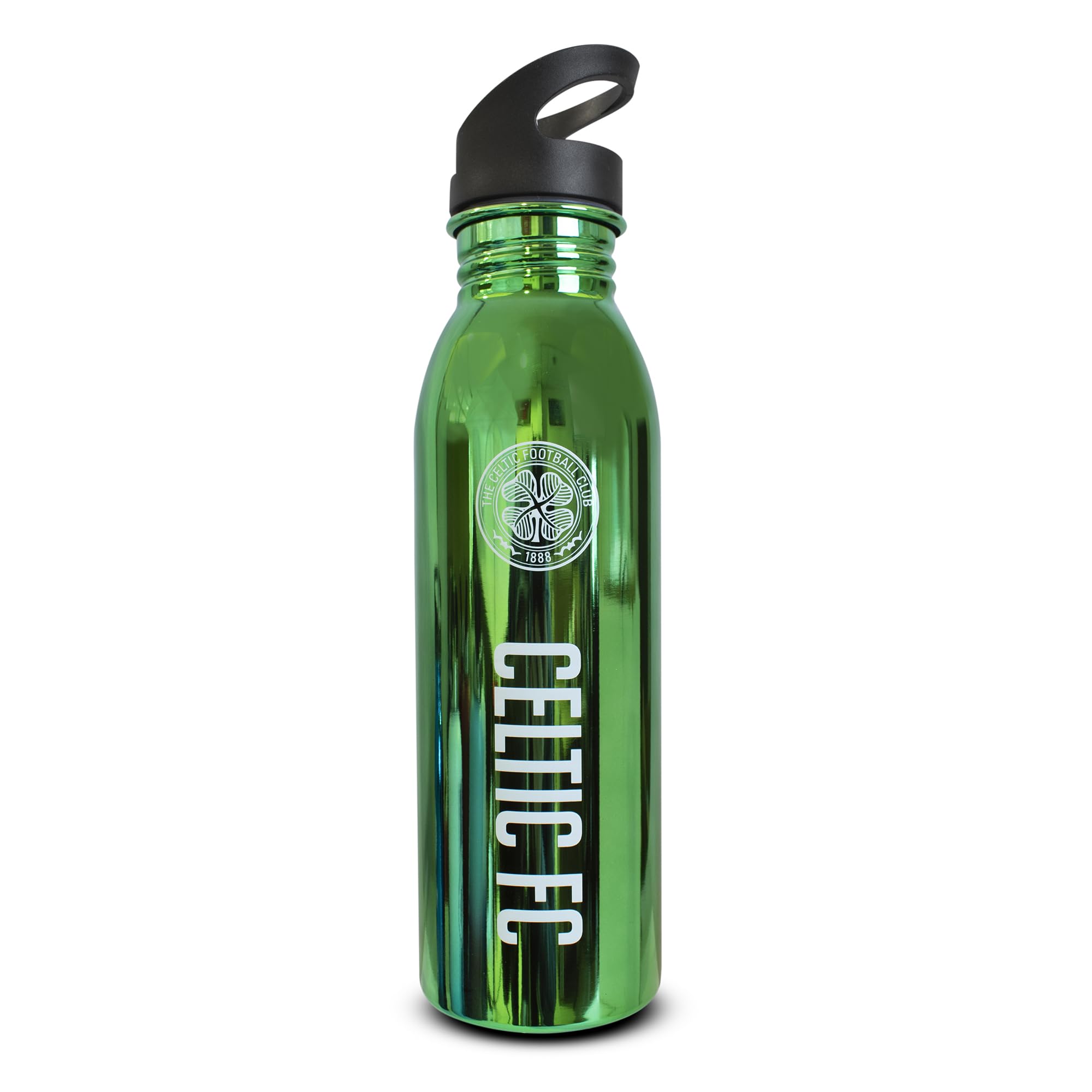 Hy-Pro Officially Licensed Celtic F.C. UV Bottle - 700ml, Metallic, Stainless Steel, Intergrated Folding Straw, Leakproof, Lightweight