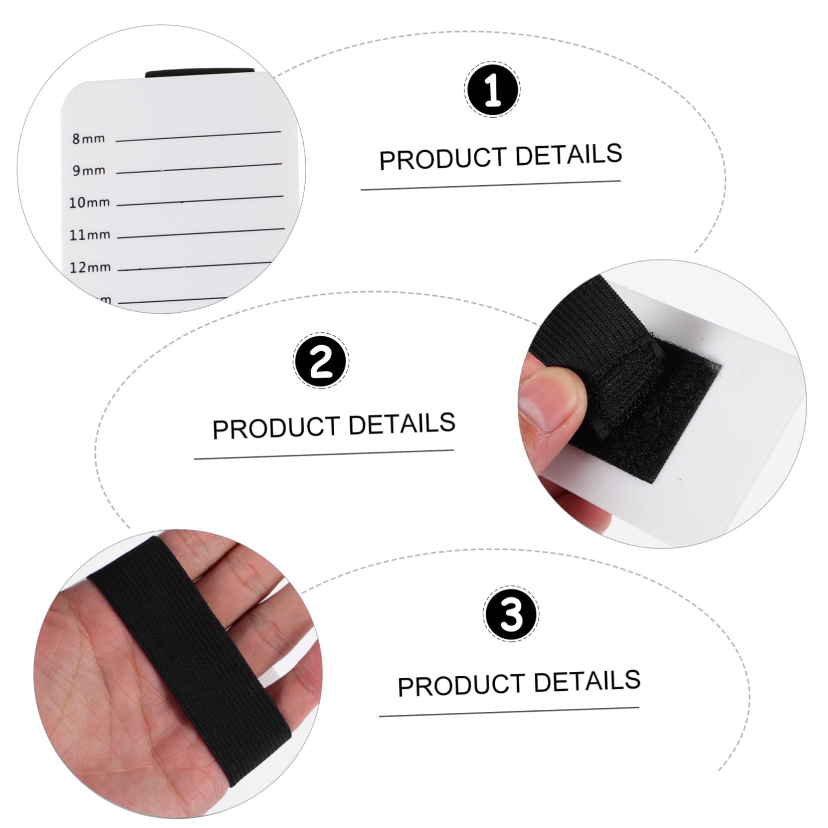 IWOWHERO Lash Pads Eyelash Extensions Tray Hand Strap Professional Lash Extension Accessories Set