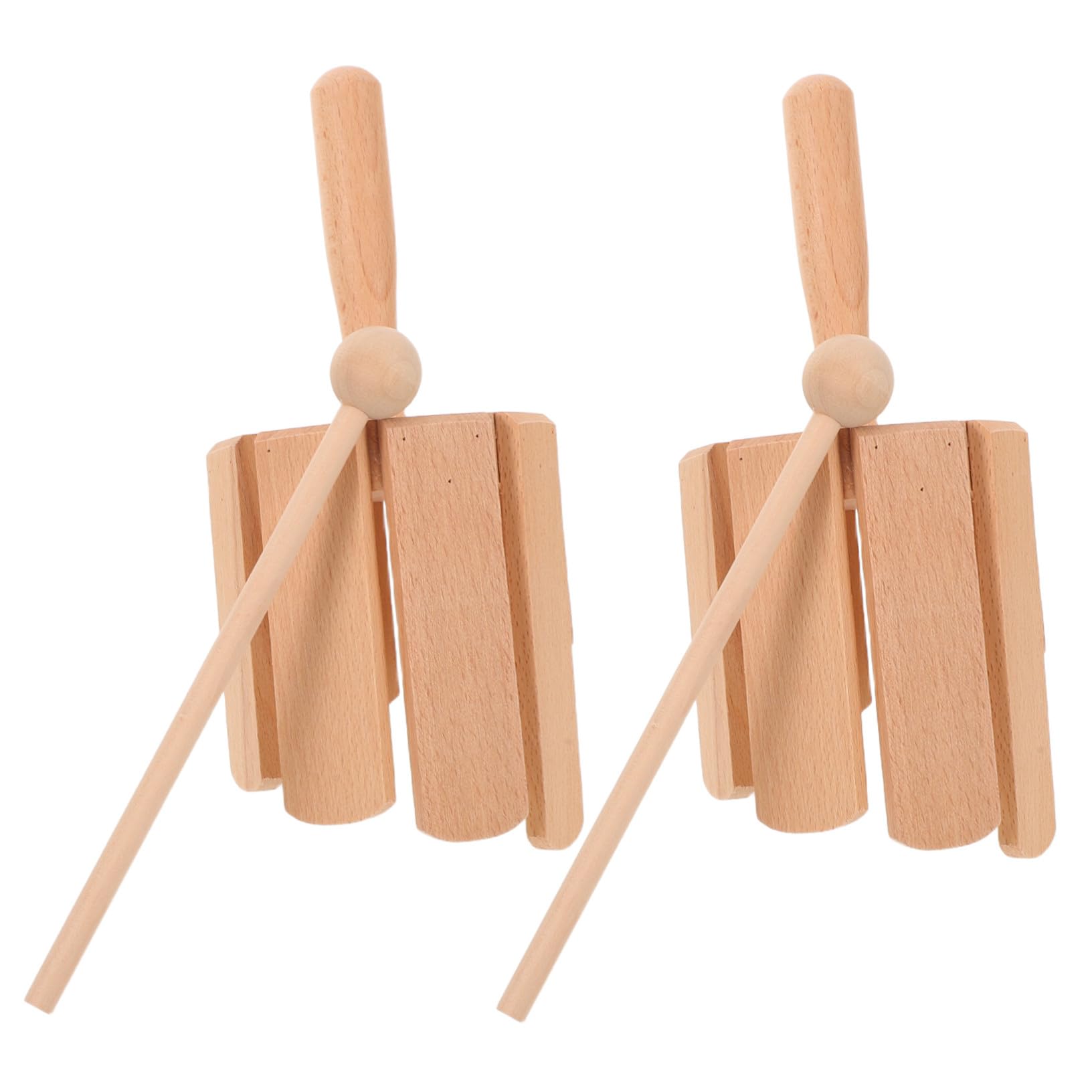 TOYANDONA 2pezzi Strumento Percussione in Legno per Ragazzo Ragazza Ragazza Toni Orff Giocattolo Musicale Educativo con Mazza per Ragazzo in Età Prescolare