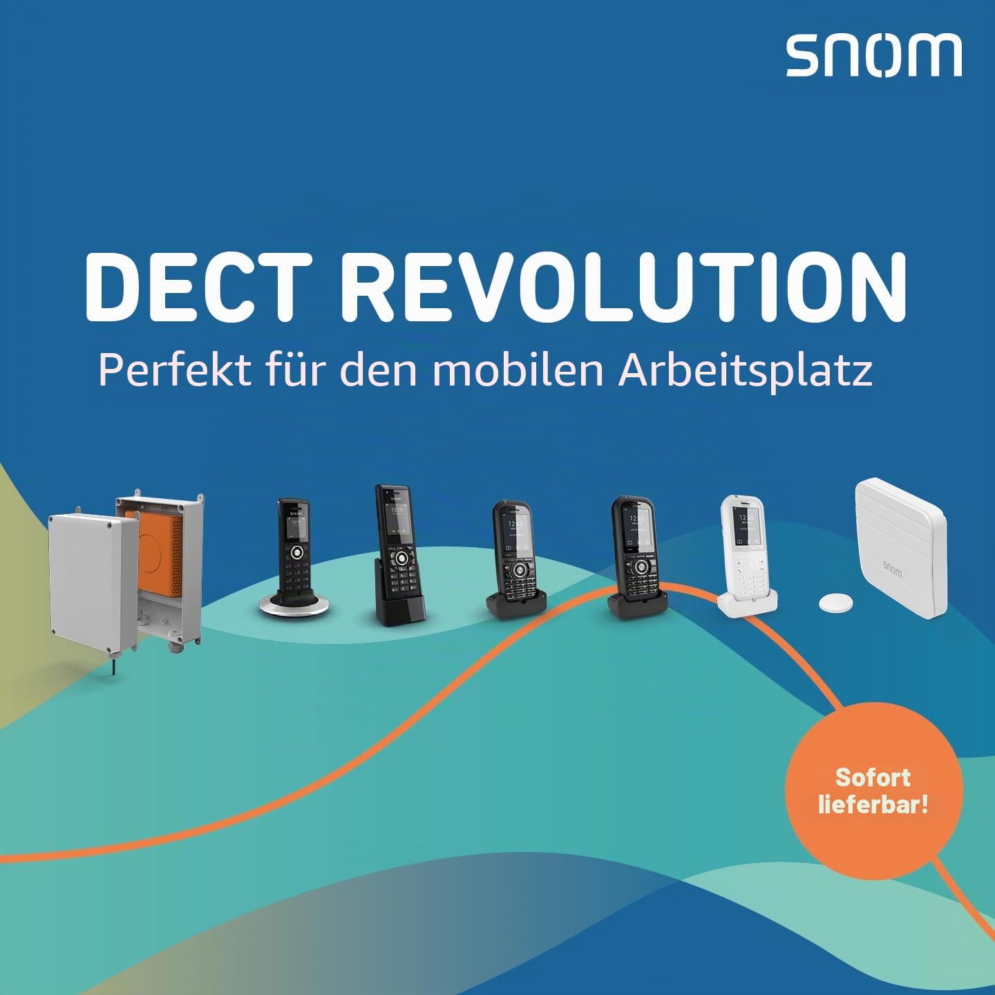 Snom M400 SC IP DECT Singlecell-Basisstation, bis zu 20 Mobilteile, bis zu 10 Paralell-Anrufe und 20 SIP-Konten, Breitband-Audio, PoE, 3 Jahre Herstellergarantie, Weiß; 00004587