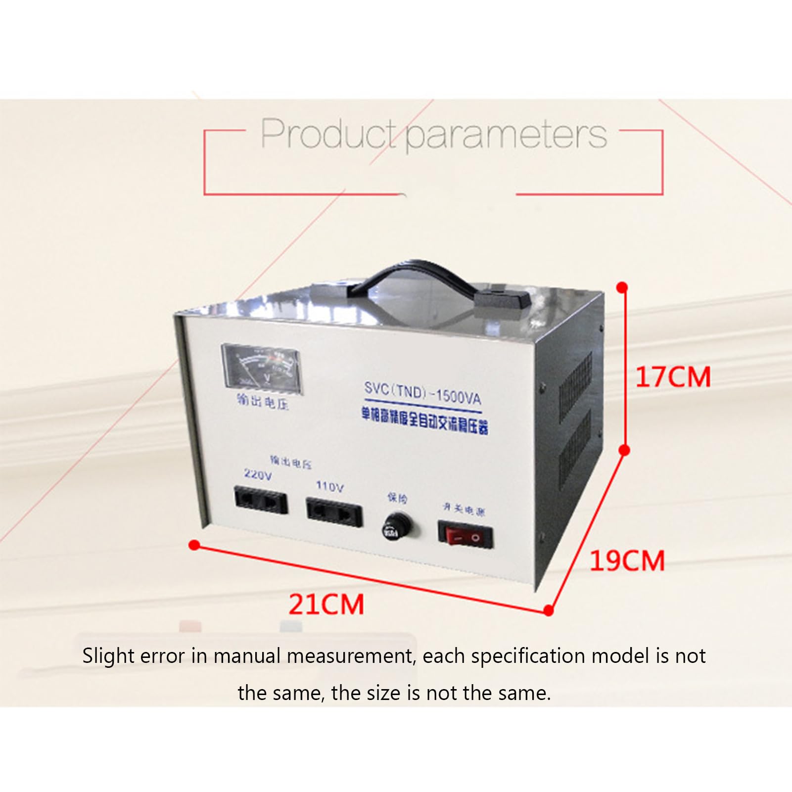 FAXIOAWA Stabilizzatore Automatico di Tensione, stabilizzatore monofase 220V 1500VA Stabilizzatore Ultra Basso per Uso Domestico Adatto per Computer/Frigorifero/TV