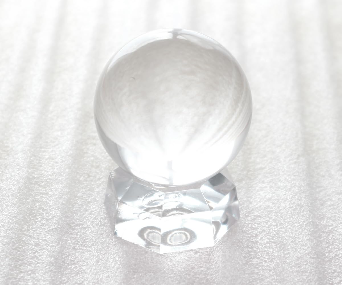 Amazon.co.jp: 【最上級】天然水晶球(水晶玉) 約33mm球（宝石鑑別書