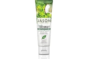 Pasta Dental Sin Fluoruro Para Adultos: Jason Simply Coconut Strengthening Fluoride-Free Toothpaste,...