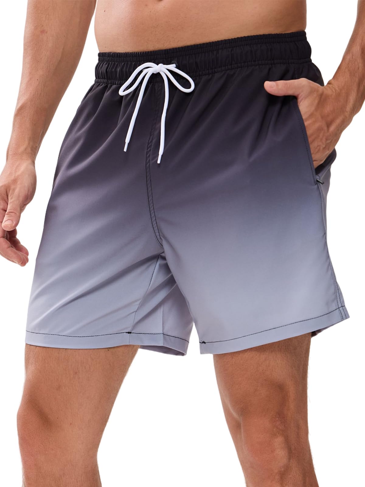Decorie Bañador Hombre Secado Rápido Traje de Baño Hombre Bañador Corto con Forro de Malla y Bolsillos