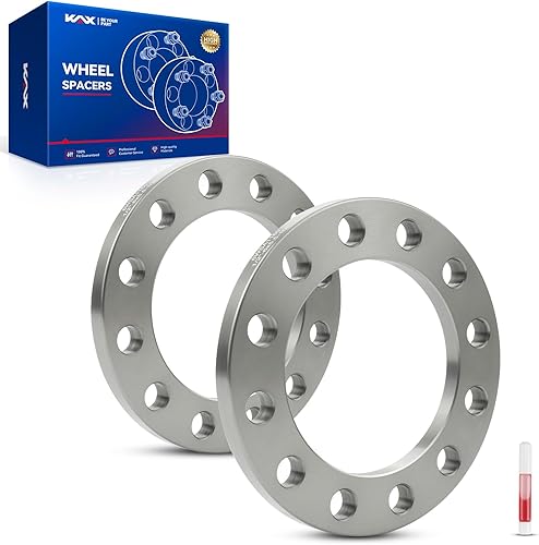 Vista 597 de KAX Espaciadores de rueda de 0.236 x 5.315 in, espaciadores de rueda centrados de 2 pulgadas y 6 lengüetas para F-15-0, Expedition, Mark LT, Negro