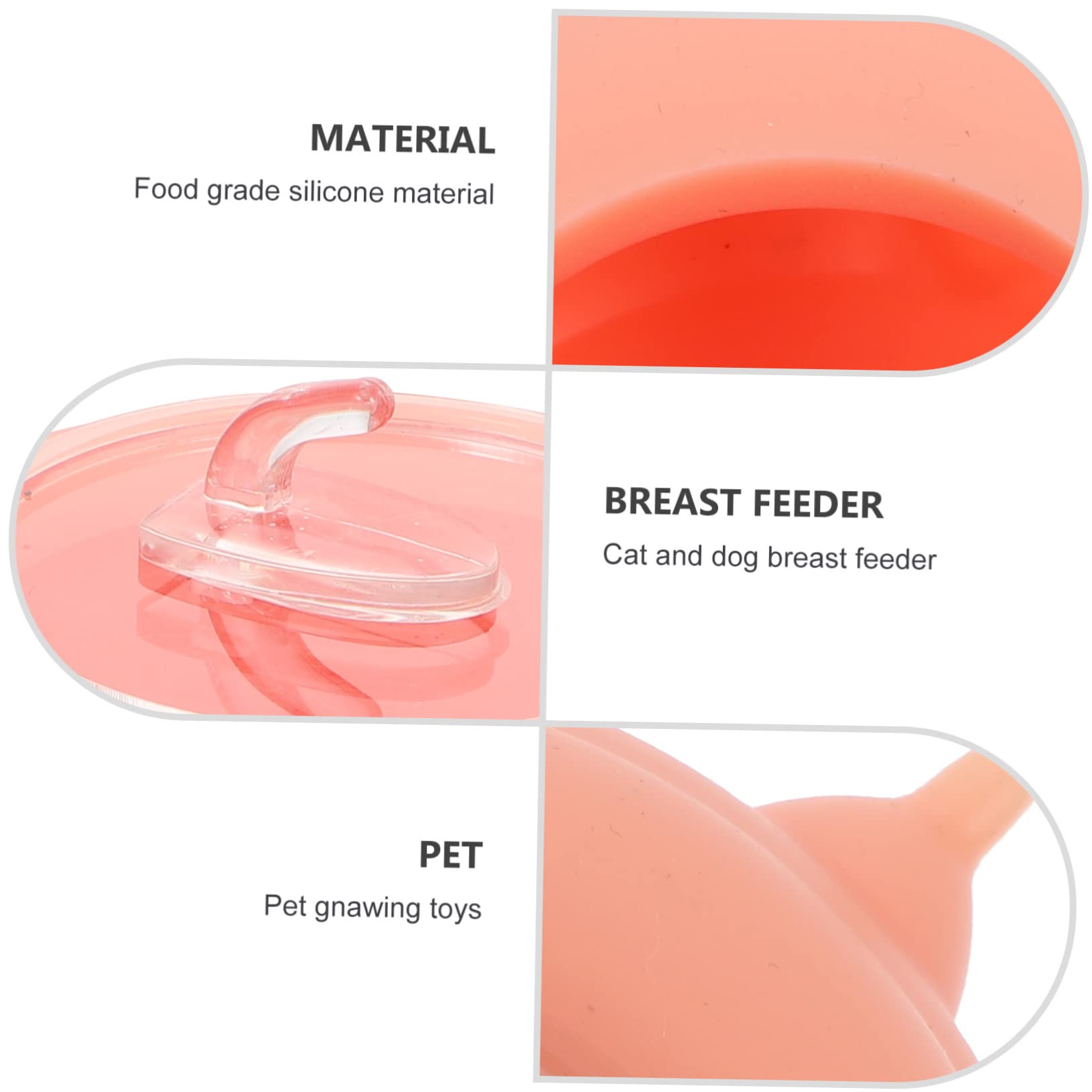 Happyyami Comedero para Mascotas Recién Nacidas Herramienta de Alimentación de Silicona Rosa Resistencia a Alta Temperatura para Gatitos Adecuado para Entrenamiento y Cuidado
