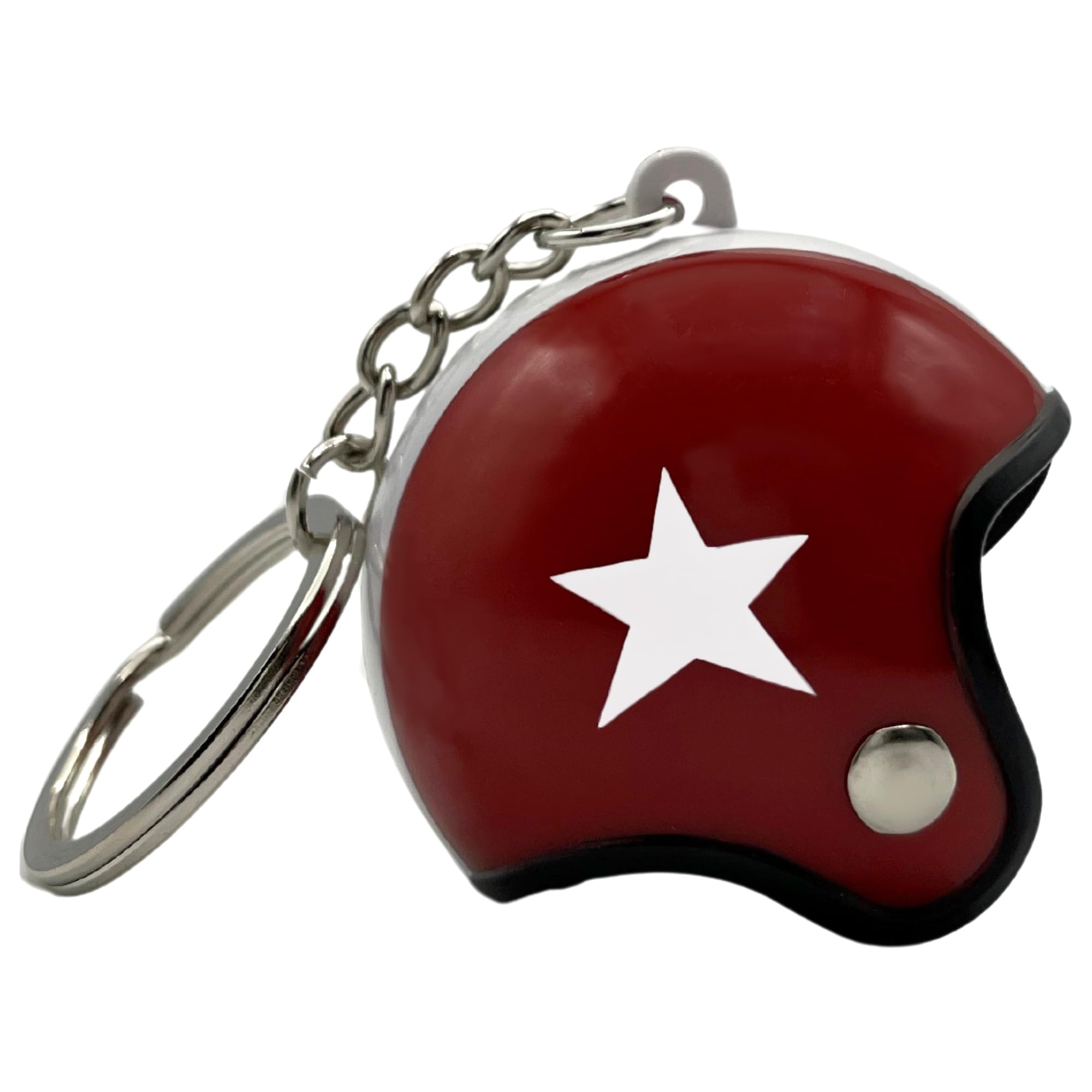 Llavero casco de Moto, Motorcycle Helmet Keychain, Rojo, 1 Unidad - imagen 2