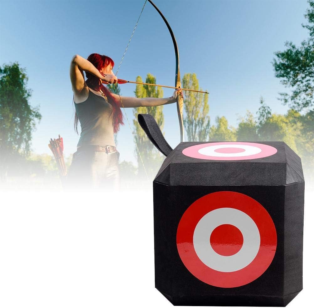 Cibles de tir à l'arc, arbalète et arc recourbé, cube 6 faces EVA, noir