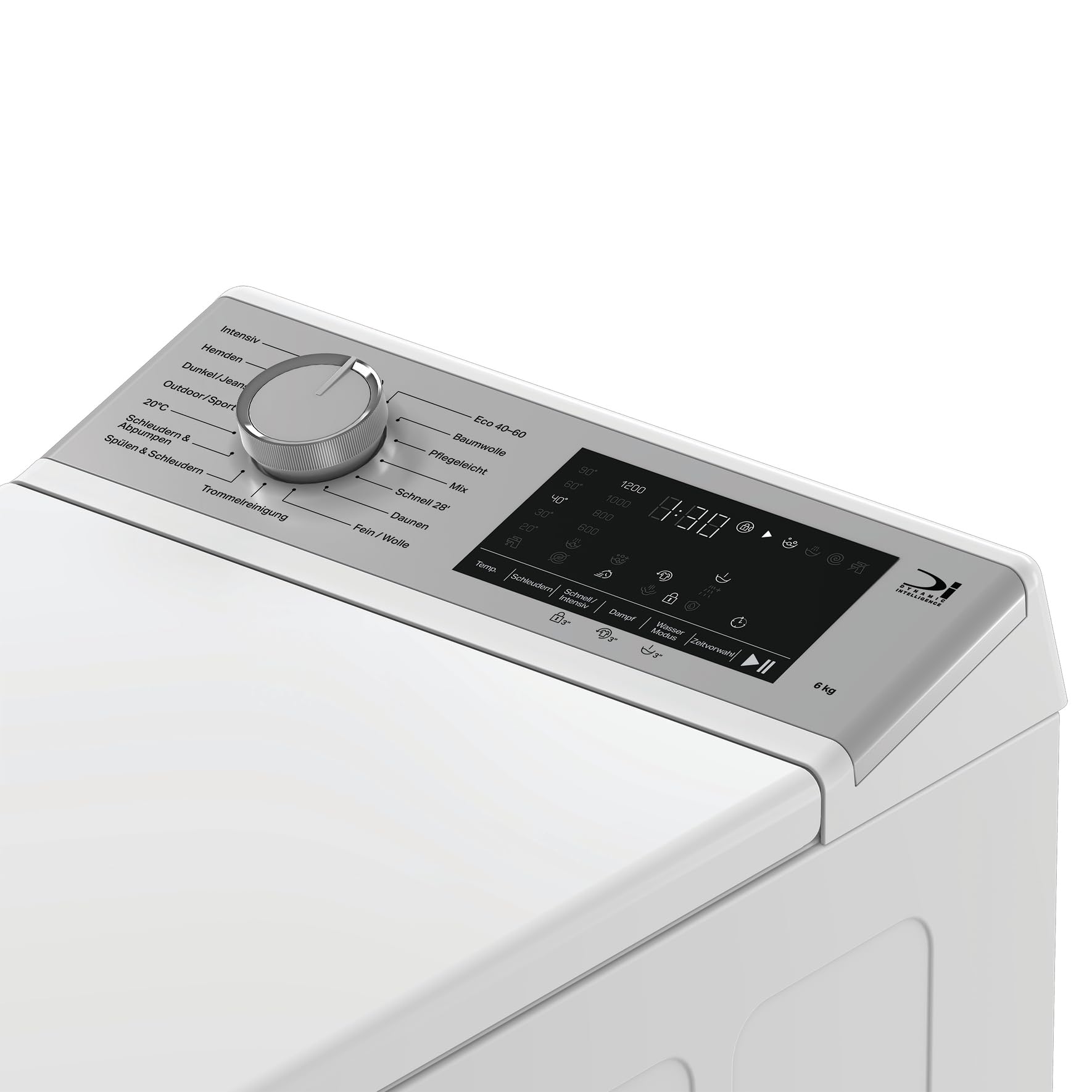 Bauknecht TLBK 6B S FF Waschmaschine, 6 kg, 1200 U/min, Toplader, Antiflecken 20°, FreshFinish Dampffunktion, Aqua Saver, Inverter-Motor, Soft Opening, Weiß