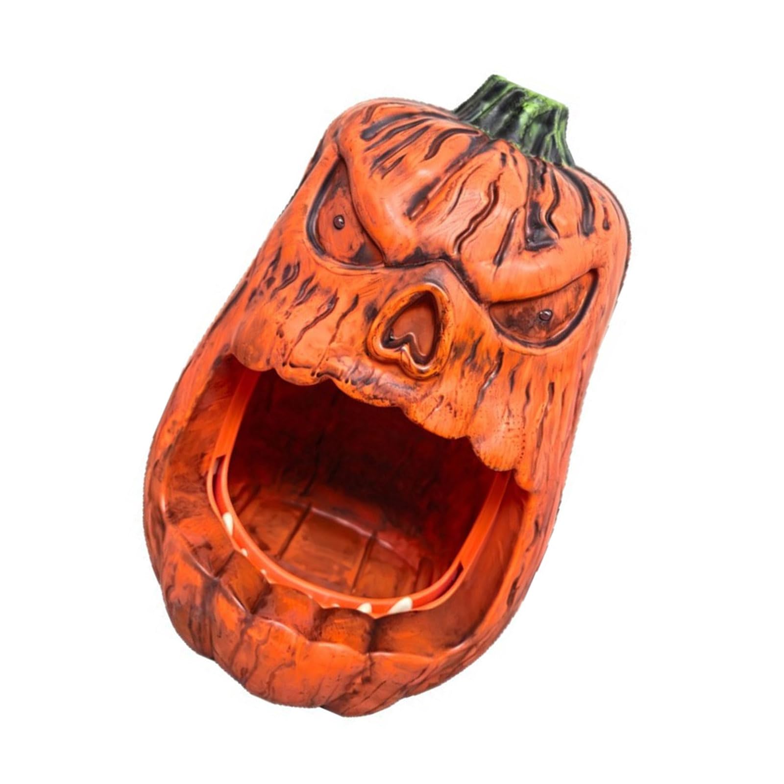 Buxuaaaa Multicolor Sound-Activated Illuminated Pumpkin Ornament Pvc Candy Holder Container For Desktop Shelf Halloween Party Centerpieces Pvc Candy Container