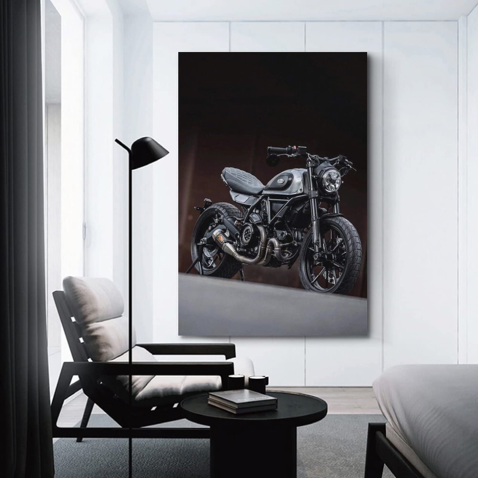 Affiche murale en toile avec image de moto Ducati et vélo, peintures décoratives pour décoration