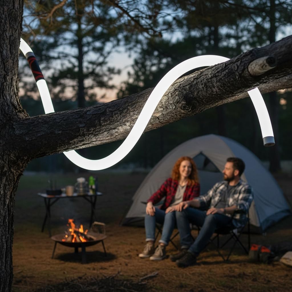 Flexible LED Flashlight Rechargeable, Bendable Work Light Stick with High Lumens & 3 Modes, Hands-Free Mechanic Inspection Light for Tight Spaces Use