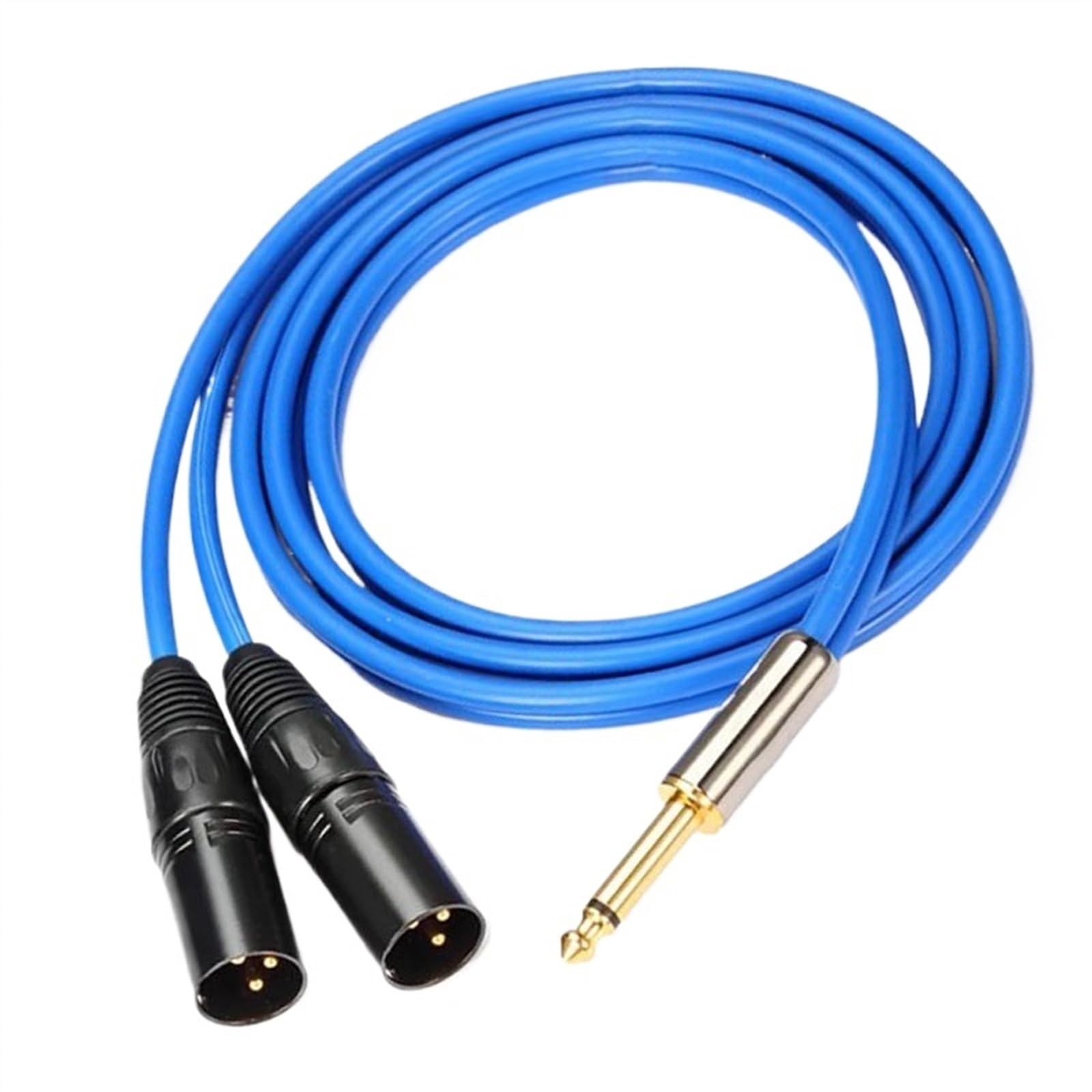 Kabel instrumentowy Kabel Premium 6,35 Mm Do 2*XLR 3-stykowy Do Miksera Dźwięku Gitarowego, 1/4" TS Jack Do Podwójnego Zwykłego Kabla OFC(75cm)