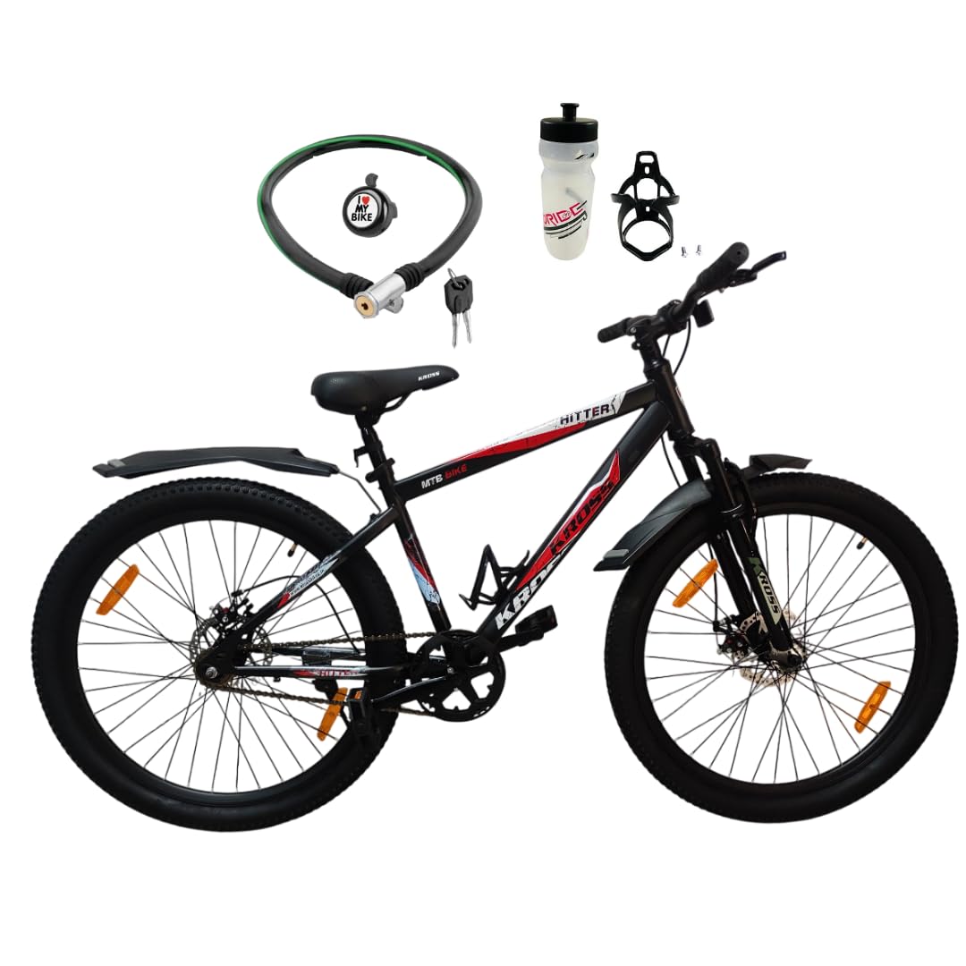 KROSS Hitter 26 Inch MTB Bike Single Speed Front Shocker Dual Disc Brake Bicycle | 85% Semi Assembled Cycle-image-17