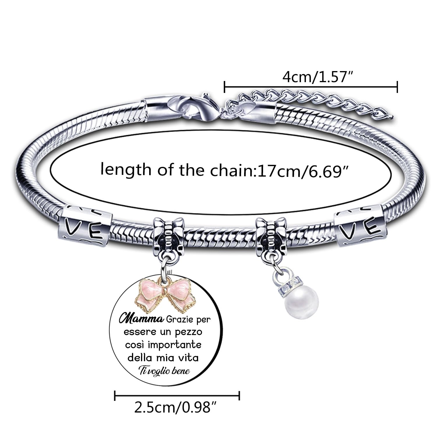 KJKJKJ Festa Della Mamma Regalo Mamma Bracciale Mamma Braccialetto Braccial Donna Regalo Festa Della Mamma Braccialetto Mamma Regalo Mamma Compleanno Regalo Anniversario Mamma Regali Natale