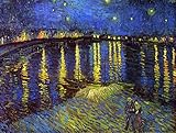 Van Gogh Starry Night Over The River 1888 France Home Decor Famous Paint Print Poster Wall Art Picture Image A4 + - Image 1