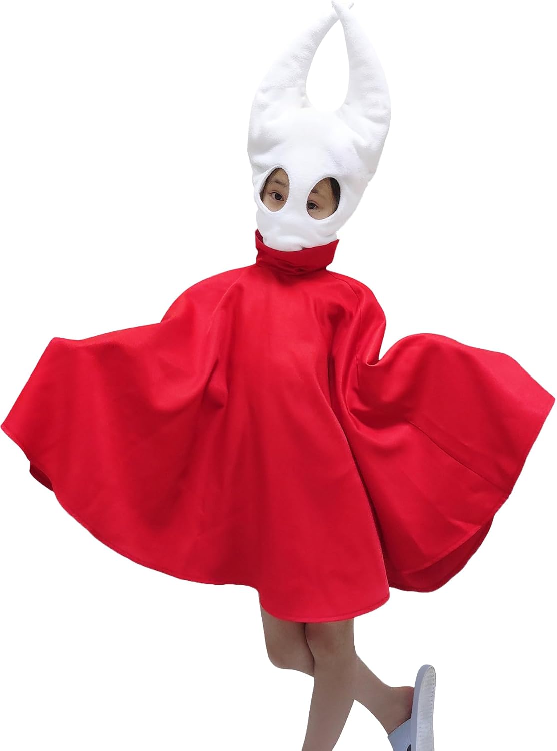 C-ZOFEK Adventure Game Mask Hood Cape Gothic Red Cloak Christmas Cosplay Costume (Red)