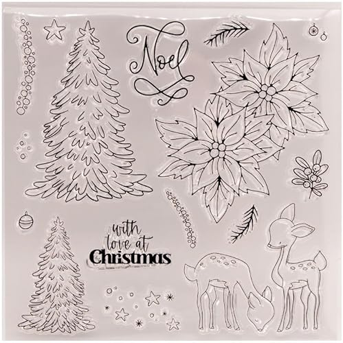 Sellos transparentes para árbol de Navidad y flor de pascua, de silicona, para hacer tarjetas de felicitación navideñas, manualidades, álbumes de disponible en Yaxa Colombia