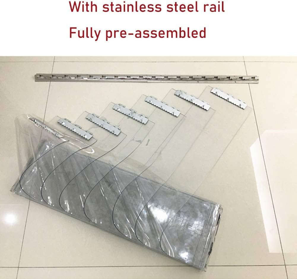 Transparenter PVC-Thermo-Vorhang für Kühlschranktür, mehrere Größen (1,35 x 2 m), energiesparend, hitzebeständig, einfach zu installieren, ideal für den privaten und gewerblichen Gebrauch