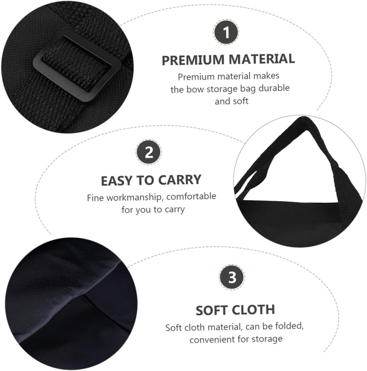 Portable Bow Storage Bag Capacity Carrying Case for Outdoor Archery Durable Wear-resistant Material Comfortable Shoulder Strap Multi-functional Arrow Holder