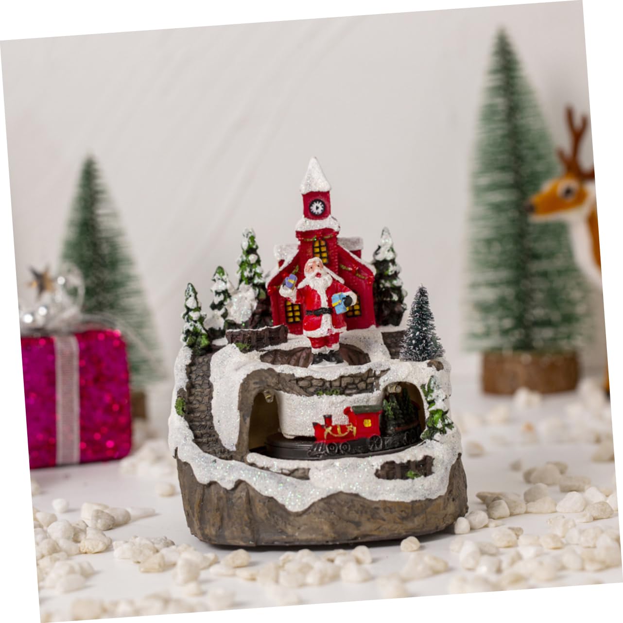 Cabilock 3 Piezas De Adornos Navideños para Casa De Música Adornos Navideños Transparentes De Alambre De Navidad Luces Navideñas Decoración Navideña para Mesa De Vacaciones Casa De