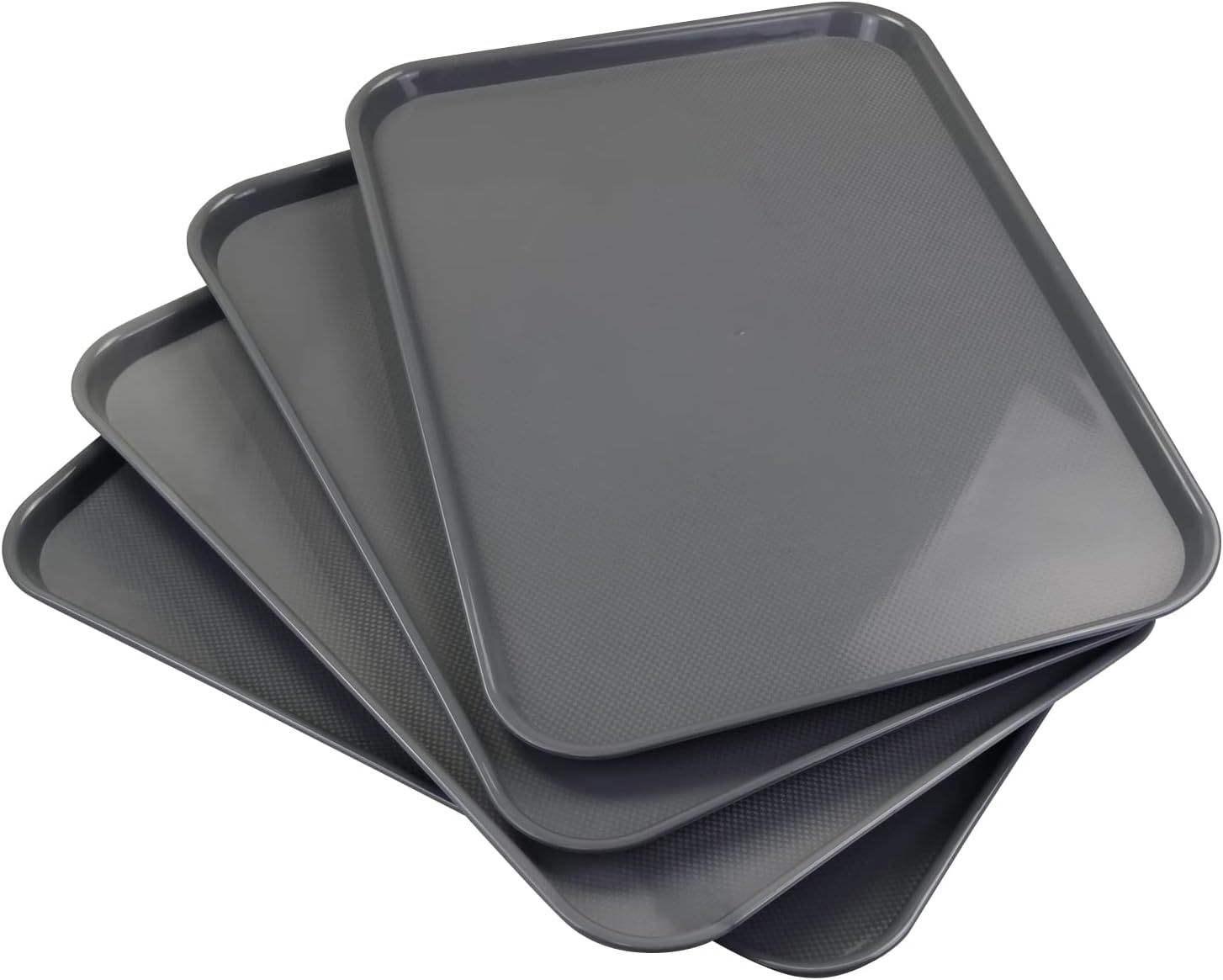 Melontray Set of 6 Extra Large Plastic Serving Trays, Rectangular Plastic Trays for