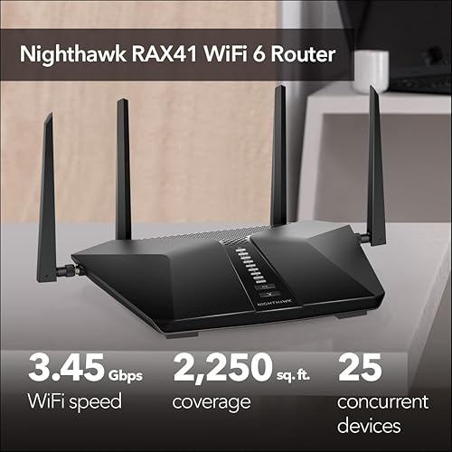 Miniatura 2 de Netgear Router WiFi 6 de doble banda AX3600 de 5 flujos Nighthawk (hasta 3.45Gbps) - RAX41