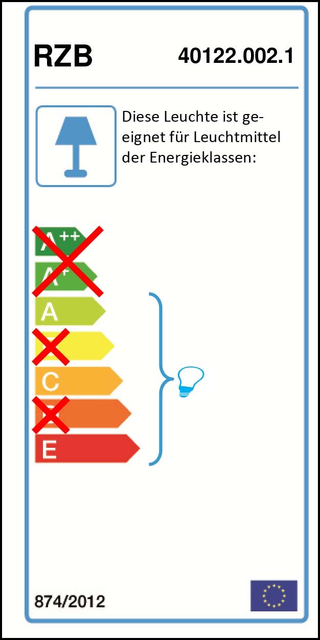 RZB R40 A+ Wandleuchte, 40W, IP 40, leuchtenweiß (40122.002.1)