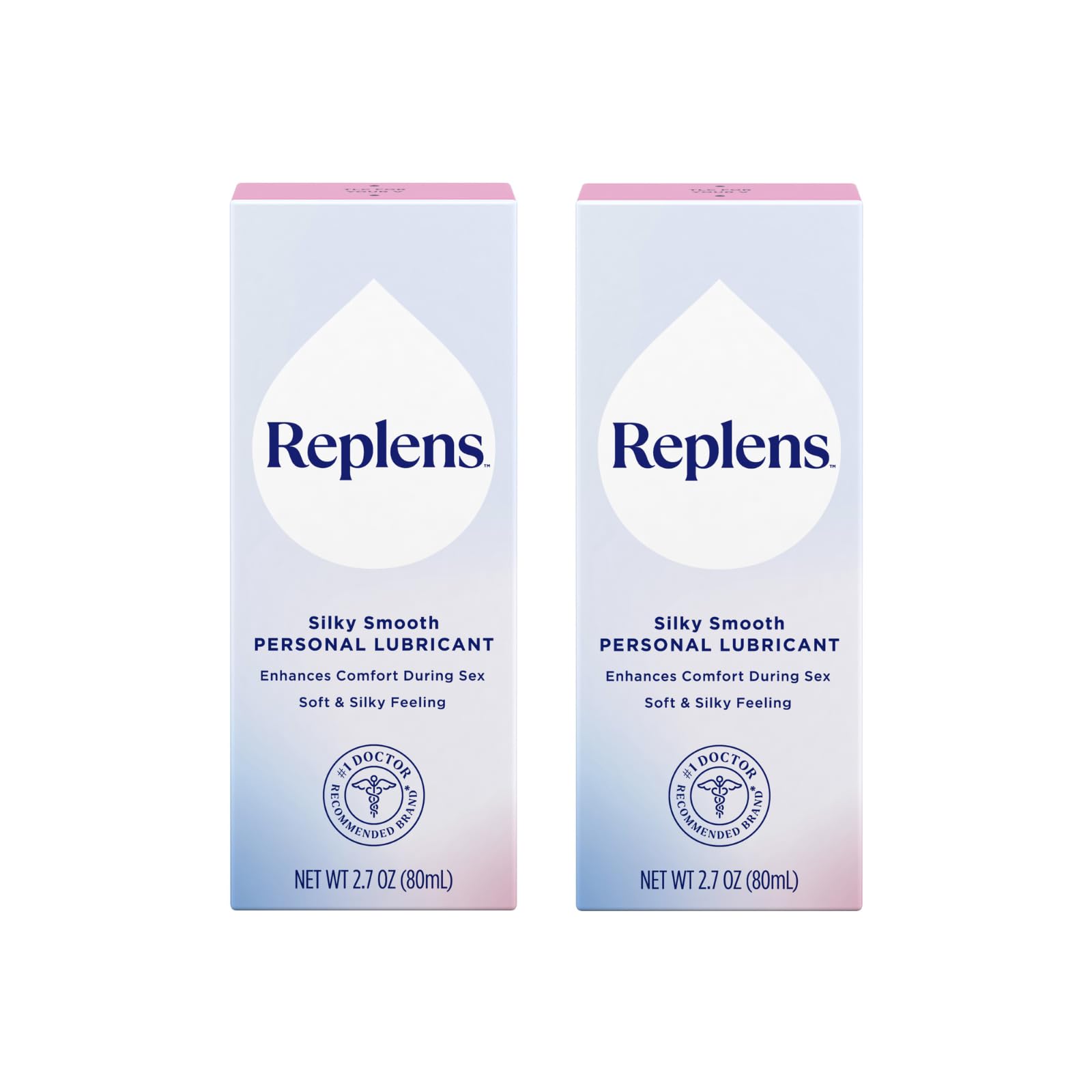 Replens Silky Smooth Personal Lubricant, Fragrance-Free Silicone Lubricant, 2.7 oz