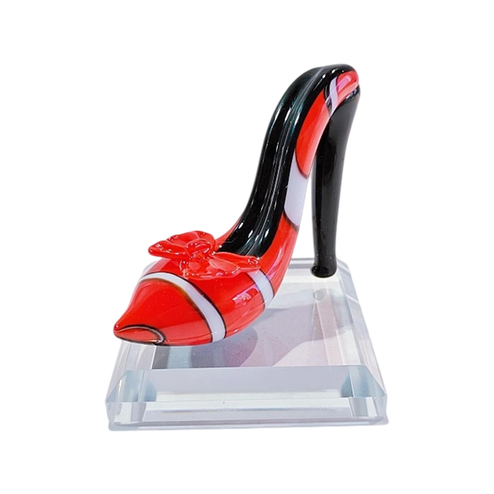 hogtnd Glass Heel Statues Figurines Ornaments Table Centerpiece Crystal Collectible for Office Home Decorations Glass Heel
