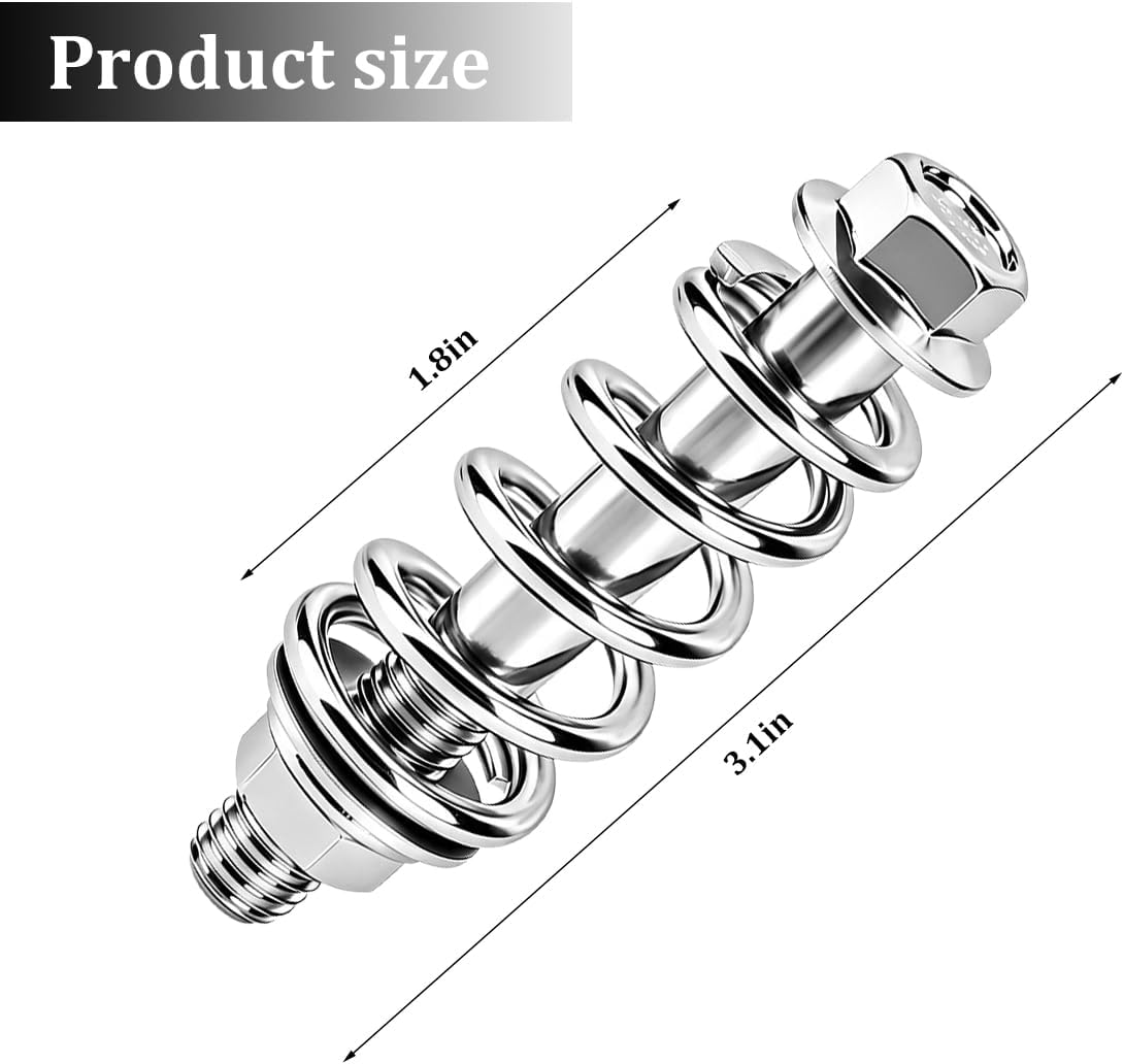 2PCS M10x1.25 Car Exhaust Manifold Bolts Kit, Nuts Springs Gasket