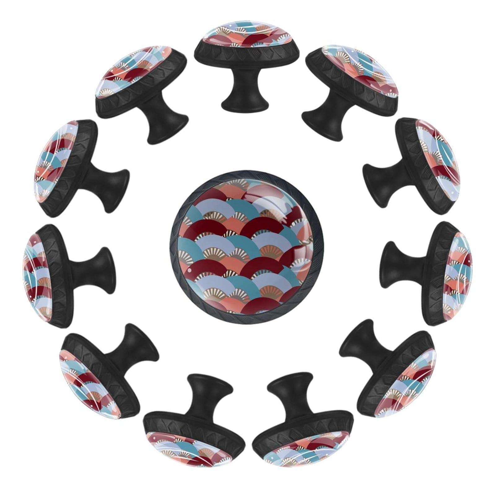 Boutons de tiroir 35 mm colorés en éventail espagnol pour commode et chambre
