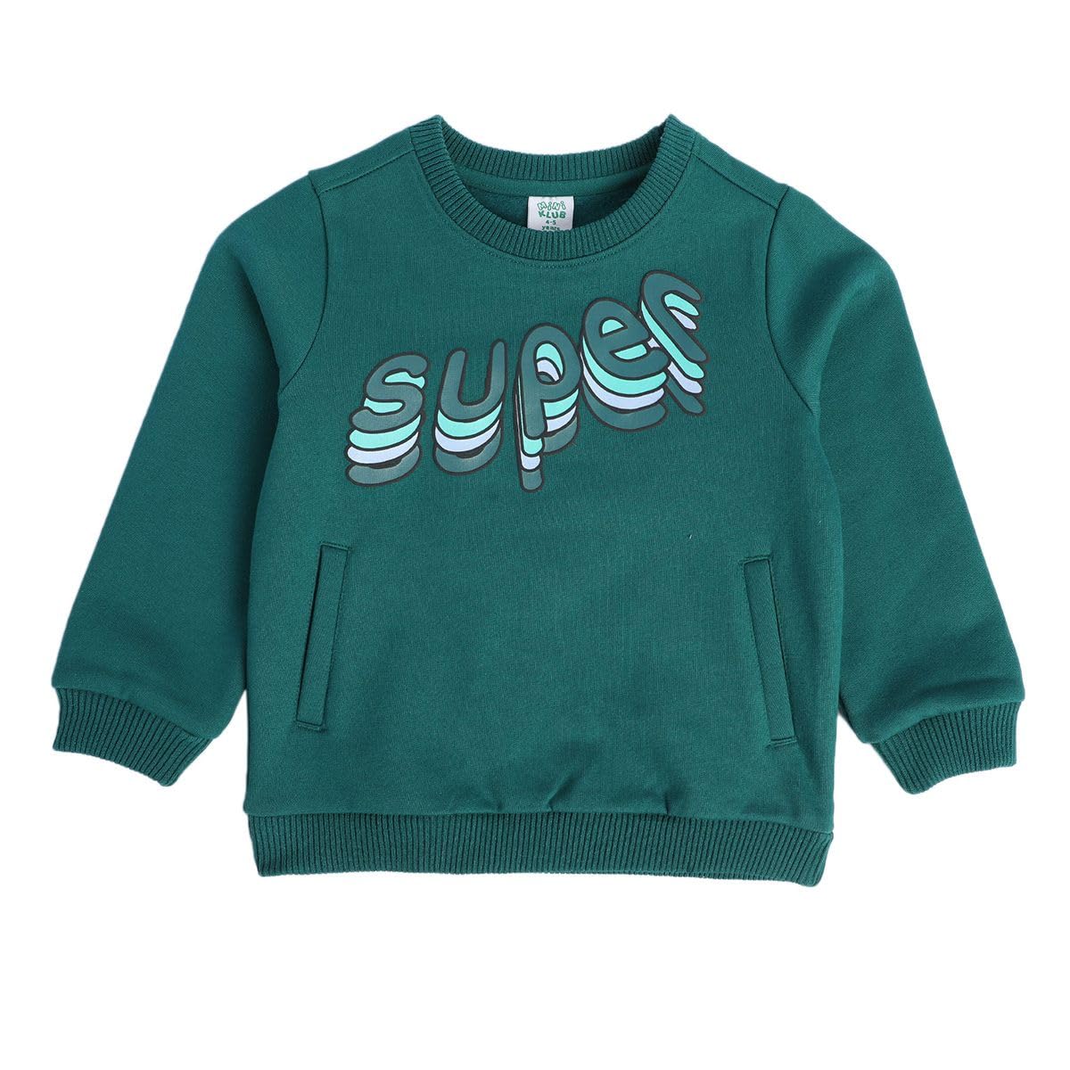 Mini Klub Boys Round Neck Long Sleeve Knitted Cotton Sweat Shirt (Blue Color)-picture-14