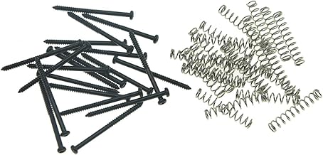 Kaish 20x Screws and Springs for Bass Guitar Pickup Screws and Springs - Black